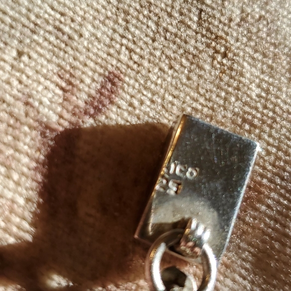 Mexico Taxco Sterling Silver Ebony Malachite Bracelet - Picture 5 of 8